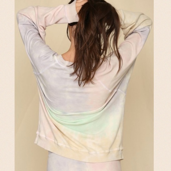 Last! Pastel Cloud Tie Dye Raglan Sweatshirt - Picture 2 of 15